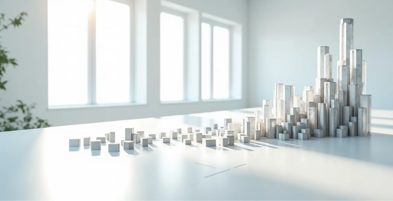 Transformation von CRM-Rohdaten in strategische Umsatzprognosen, dargestellt durch einen visuellen Prozess.