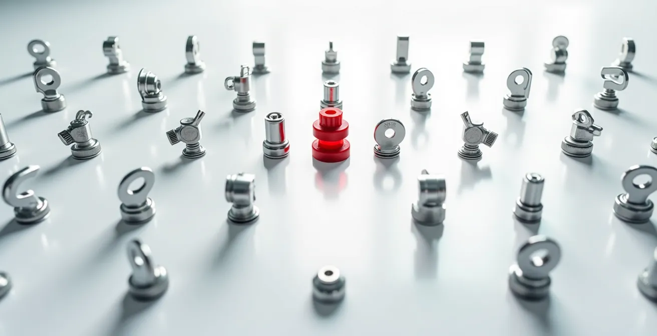 Symbolische Darstellung von Qualitätskontrolle in deutscher Produktionsstätte