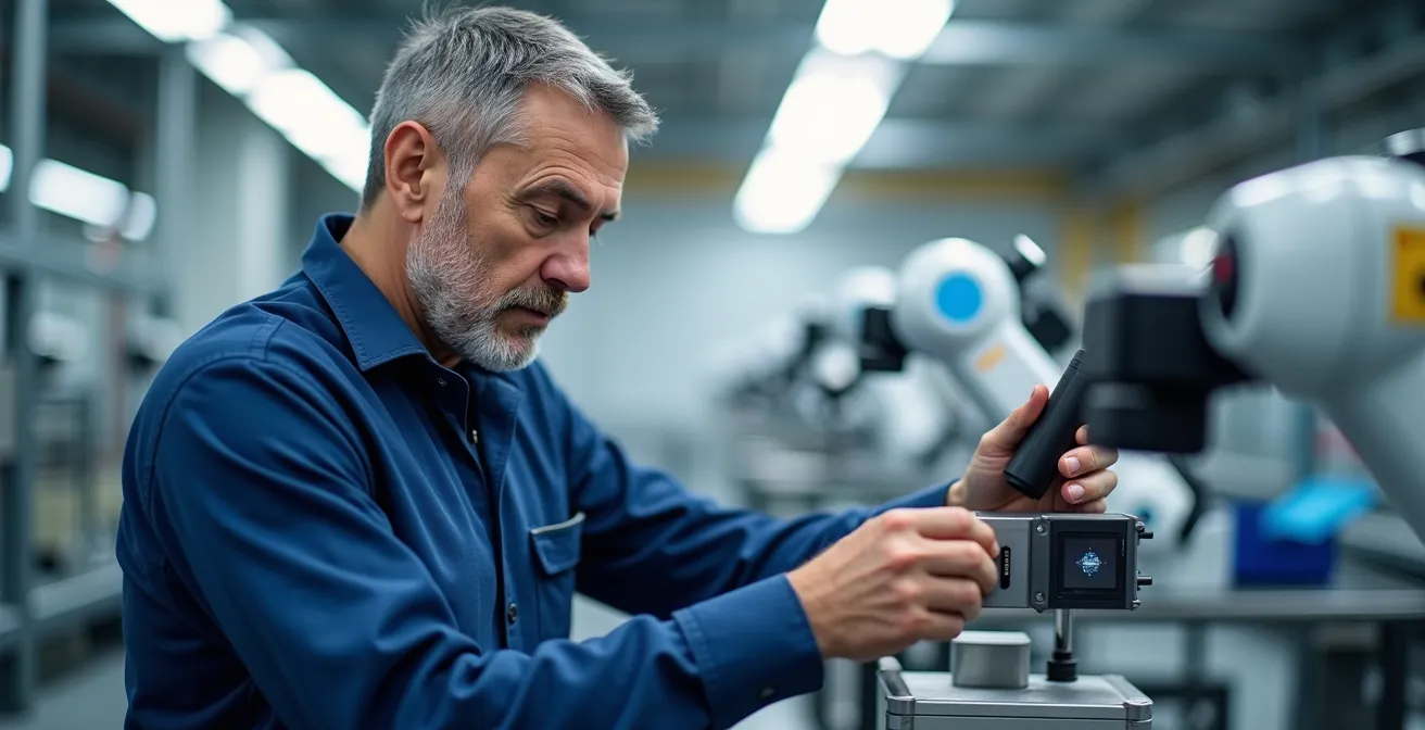 Moderne Fertigungsinsel mit flexibler Produktionskapazität für deutsche KMU