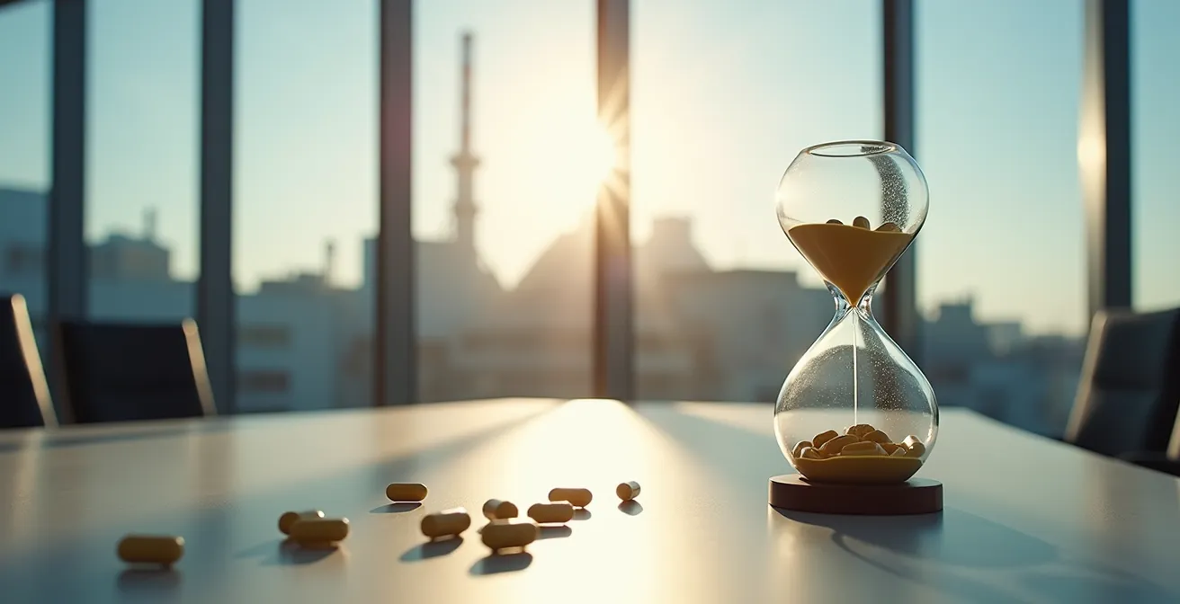 Zeitlinie zeigt den drastischen Umsatzrückgang bei Pharmakonzernen nach Patentablauf