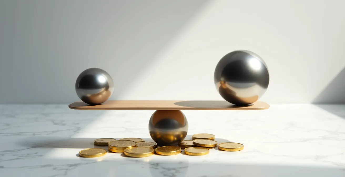 Visuelle Darstellung der Tracking Difference zwischen zwei ETFs mit unterschiedlichen Kostenquoten